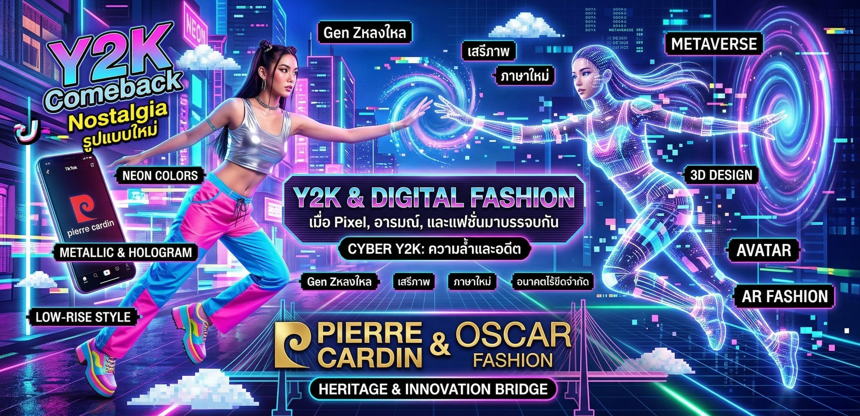 Y2K & Digital Fashion – เมื่อ Pixel อารมณ์ และแฟชั่นมาบรรจบกัน