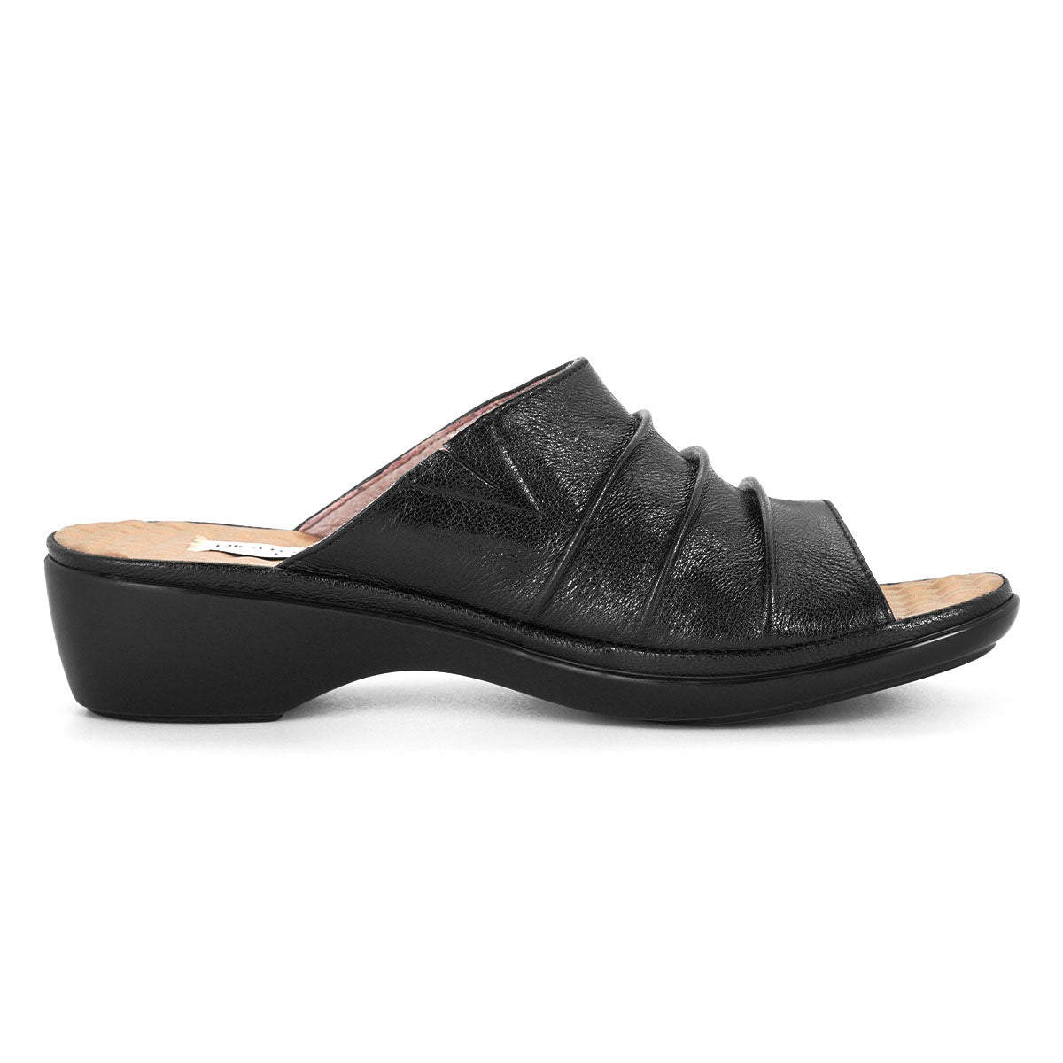 Pierre Cardin รองเท้าผู้หญิง รองเท้าแตะ รองเท้าแตะส้นแบน นุ่มสบาย ผลิตจากหนังแท้ สีแดงเบอรี่ รุ่น20SS230