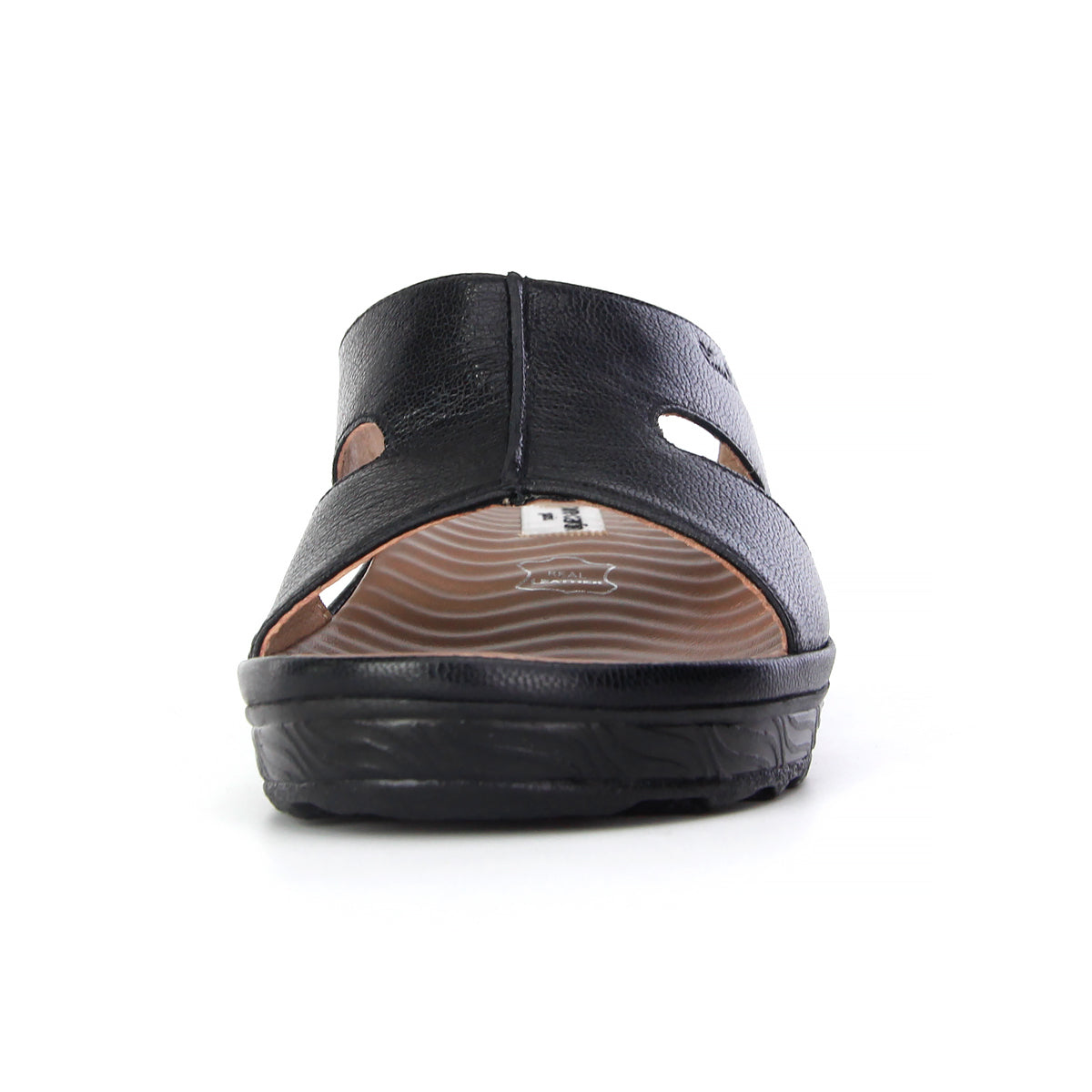 Pierre Cardin รองเท้าแตะผู้หญิง หนังแท้ นุ่มสบาย ทรงสวม/มีหู สี น้ำตาลอ่อน รุ่น 21SS244