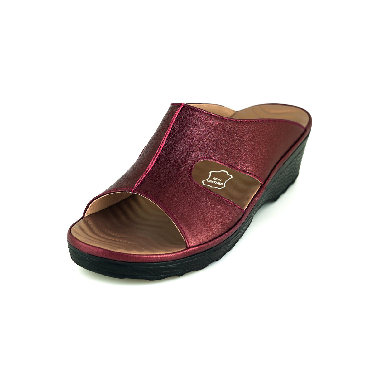 Pierre Cardin รองเท้าแตะผู้หญิง หนังแท้ นุ่มสบาย ทรงสวม/มีหู สี น้ำตาลอ่อน รุ่น 21SS244