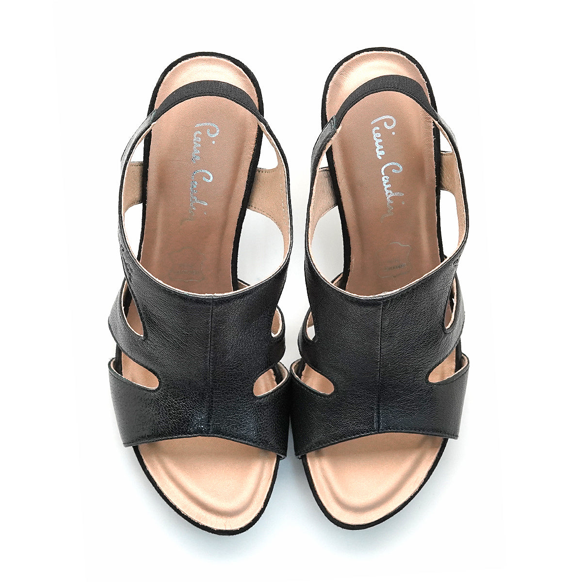 Pierre Cardin รองเท้าผู้หญิง รองเท้าส้นสูง นุ่มสบาย ผลิตจากหนังแท้ สีบรอนซ์ทอง รุ่น 21SS256