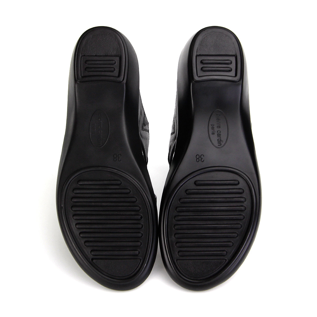 Pierre Cardin รองเท้าแตะผู้หญิง เพื่อสุขภาพ นุ่มสบาย ผลิตจากหนังแท้ สีเทา รุ่น 23SS294