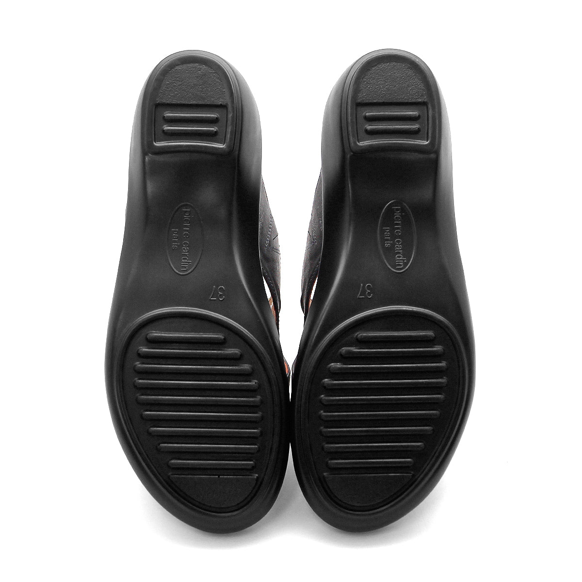 Pierre Cardin รองเท้าแตะผู้หญิง เพื่อสุขภาพ นุ่มสบาย ผลิตจากหนังแท้ สีเทา รุ่น 23SS294