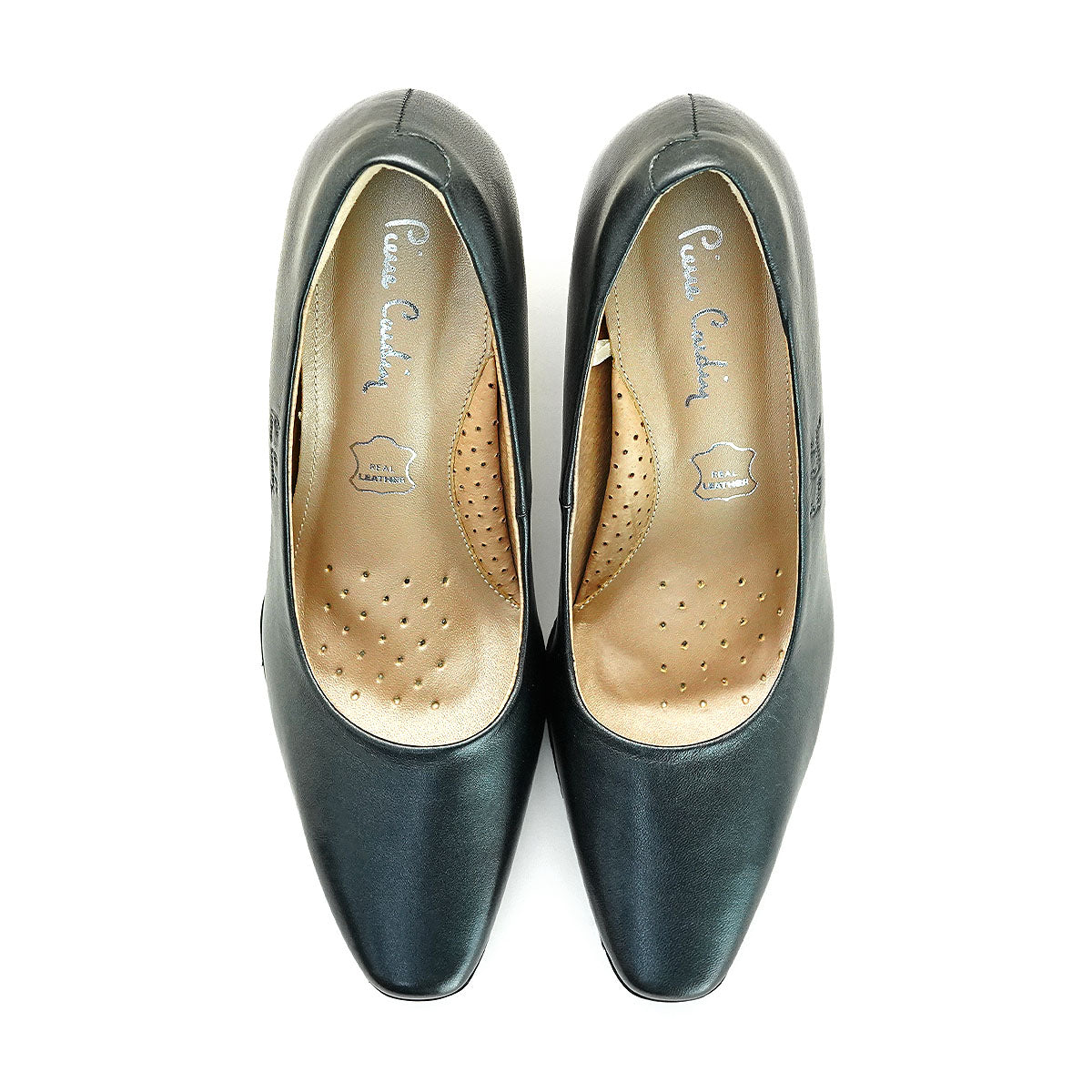 Pierre Cardin รองเท้าผู้หญิง รองเท้าส้นสูง รองเท้าส้นสูงทรง Pump นุ่มสบาย ผลิตจากหนังแท้ สีบรอนซ์ทอง ไซส์ | High-heels Shoes - 23WD316