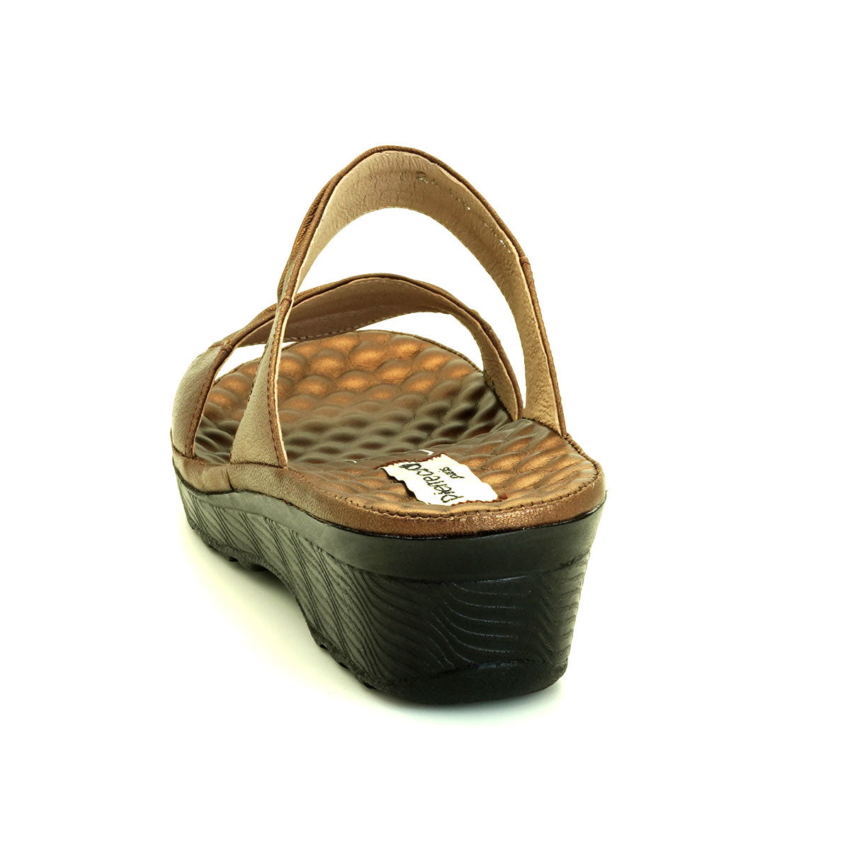 Pierre Cardin รองเท้าผู้หญิง รองเท้าแตะ รองเท้าแตะส้นแบน นุ่มสบาย ผลิตจากหนังแท้ สีดำ รุ่น24SS342