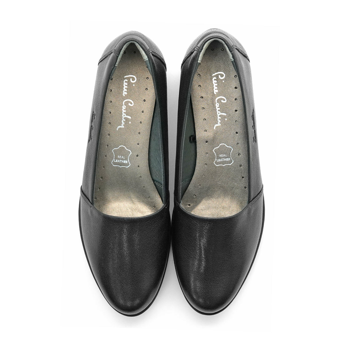 Pierre Cardin รองเท้าผู้คัทชูหญิง ส้นแบน นุ่มสบาย ผลิตจากหนังแท้ สีดำ รุ่น 27WC455