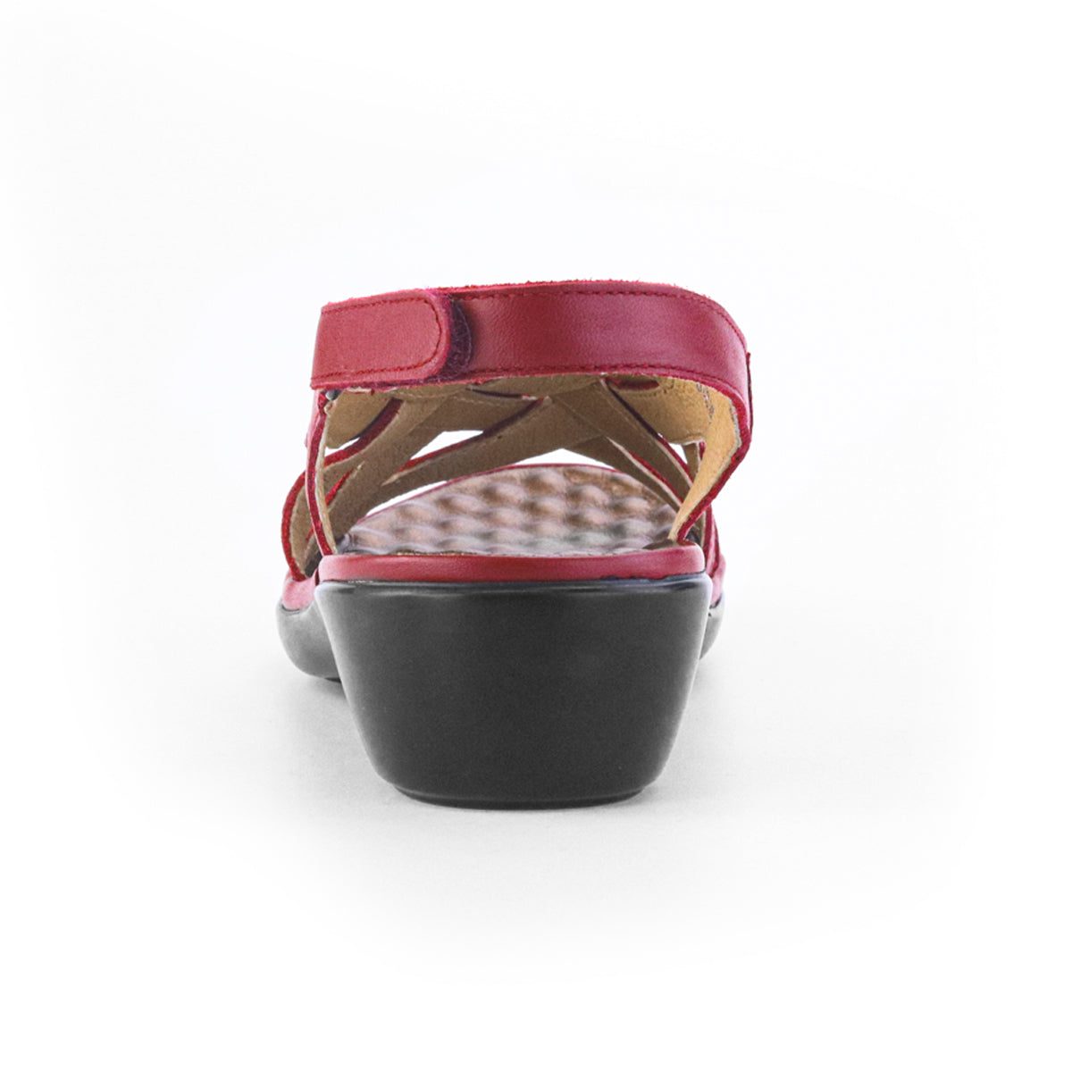 Pierre Cardin รองเท้าผู้หญิง รองเท้าแตะแบบลำลองหญิง รองเท้าส้นแบนแบบรัดส้น นุ่มสบาย ผลิตจากหนังแท้ สีแดง ไซส์ 36 37 38 39 40 รุ่น 27WS445