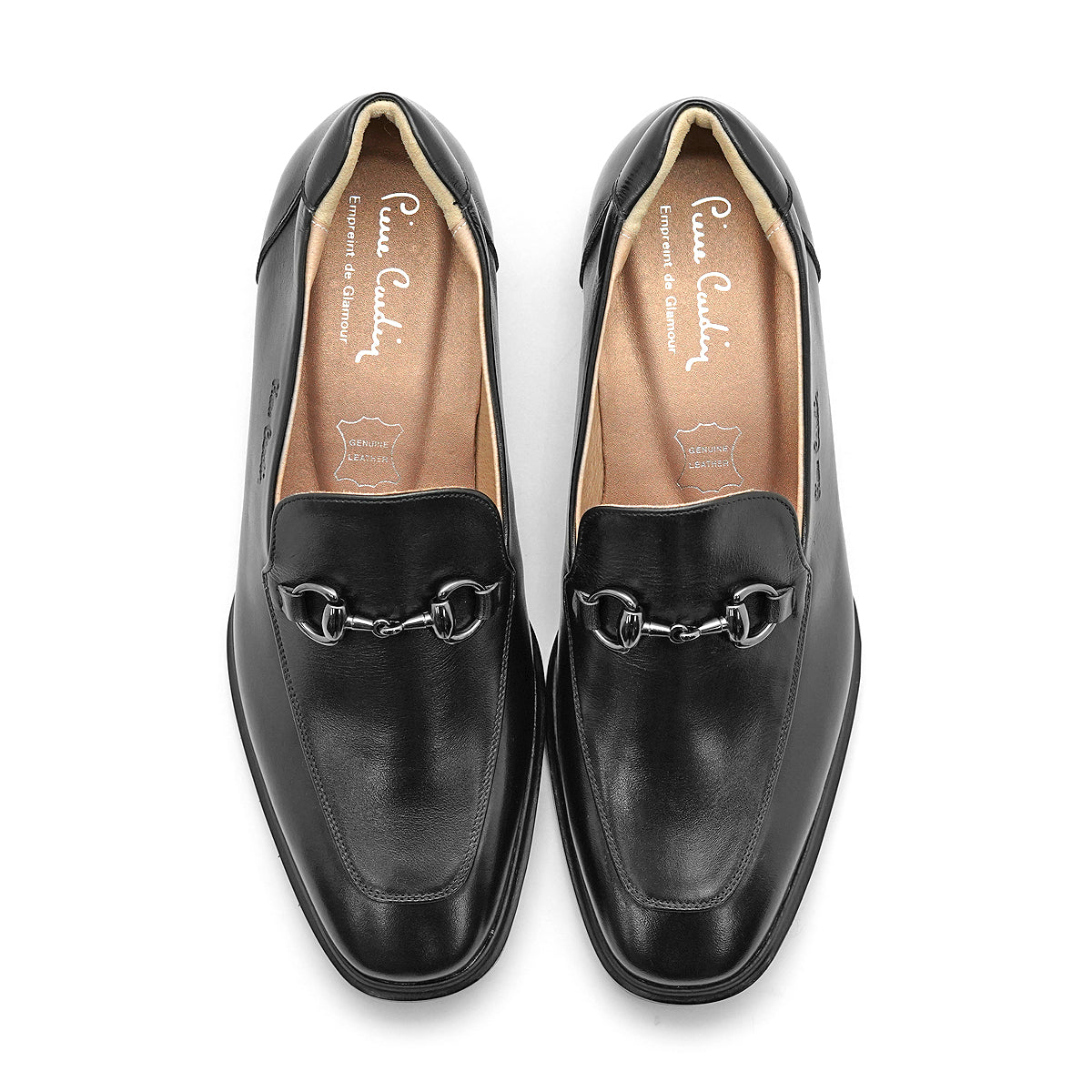 Pierre Cardin รองเท้าคัทชูผู้หญิง ส้นแบน ผลิตจากหนังแท้ สีดำ รุ่น 30TC113