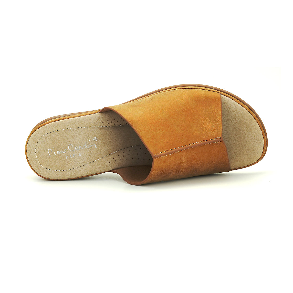 Pierre Cardin รองเท้าผู้หญิง รองเท้าแตะ รองเท้าแตะเพื่อสุขภาพ นุ่มสบาย ผลิตจากหนังแท้ สีฟ้า รุ่น 53BS150