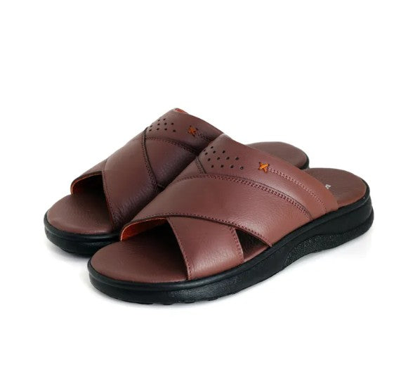 pierre cardin รองเท้าผู้ชาย รองเท้าแตะ ผลิตจากหนังแท้ ไซส์ 40-45 รุ่น 84JS178