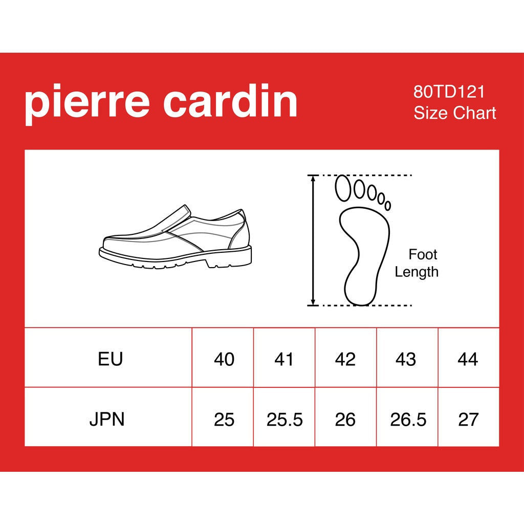 Pierre Cardin รองเท้าผู้ชาย รองเท้าทางการ นุ่มสบาย ผลิตจากหนังเเท้ สีดำ รุ่น 80TD121