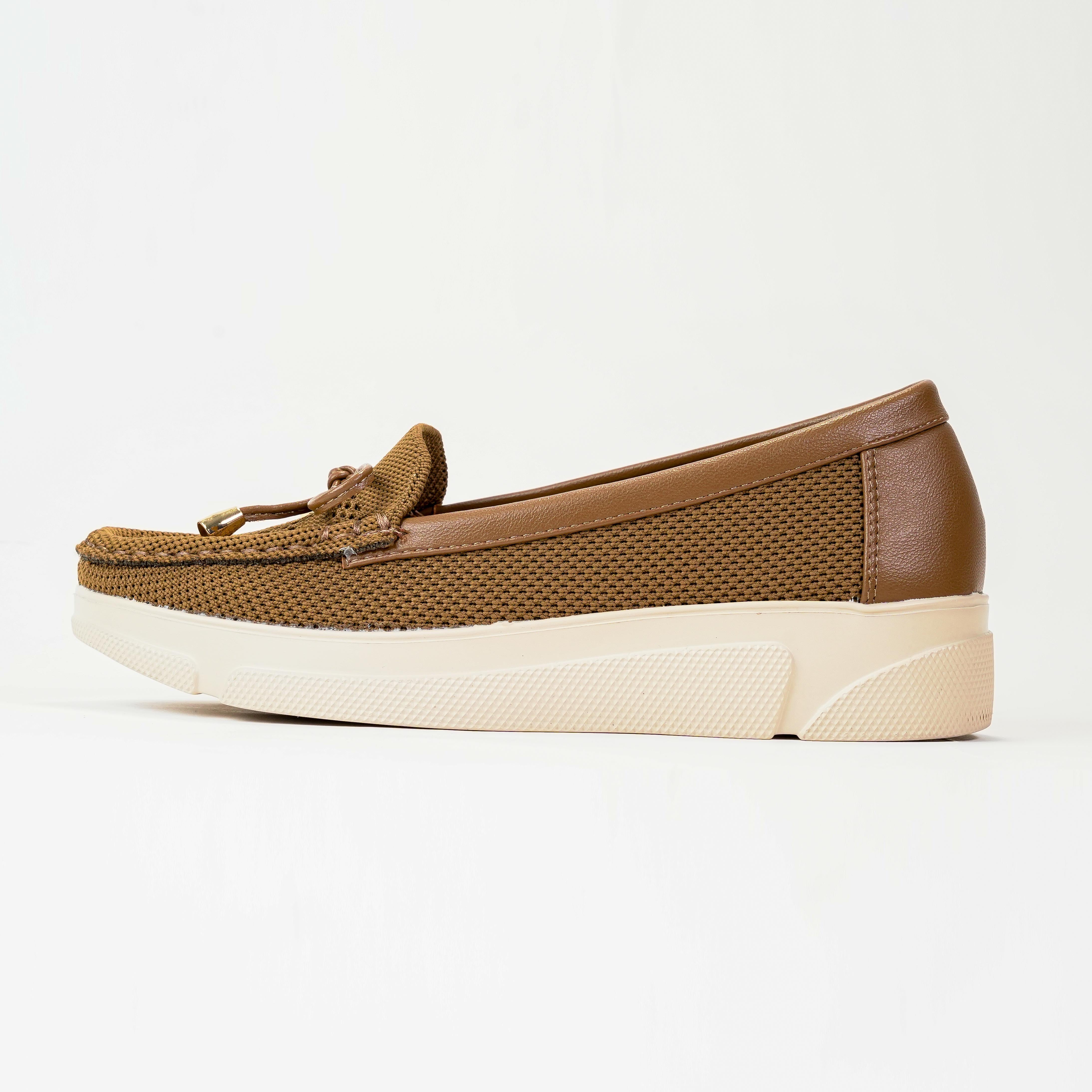 รองเท้า Loafer ผู้หญิง Pierre Cardin ผ้า Knit ผสมหนังสังเคราะห์ น้ำหนักเบา ระบายอากาศดี ใส่สบาย สไตล์โมเดิร์น – Women Shoes 55VD181