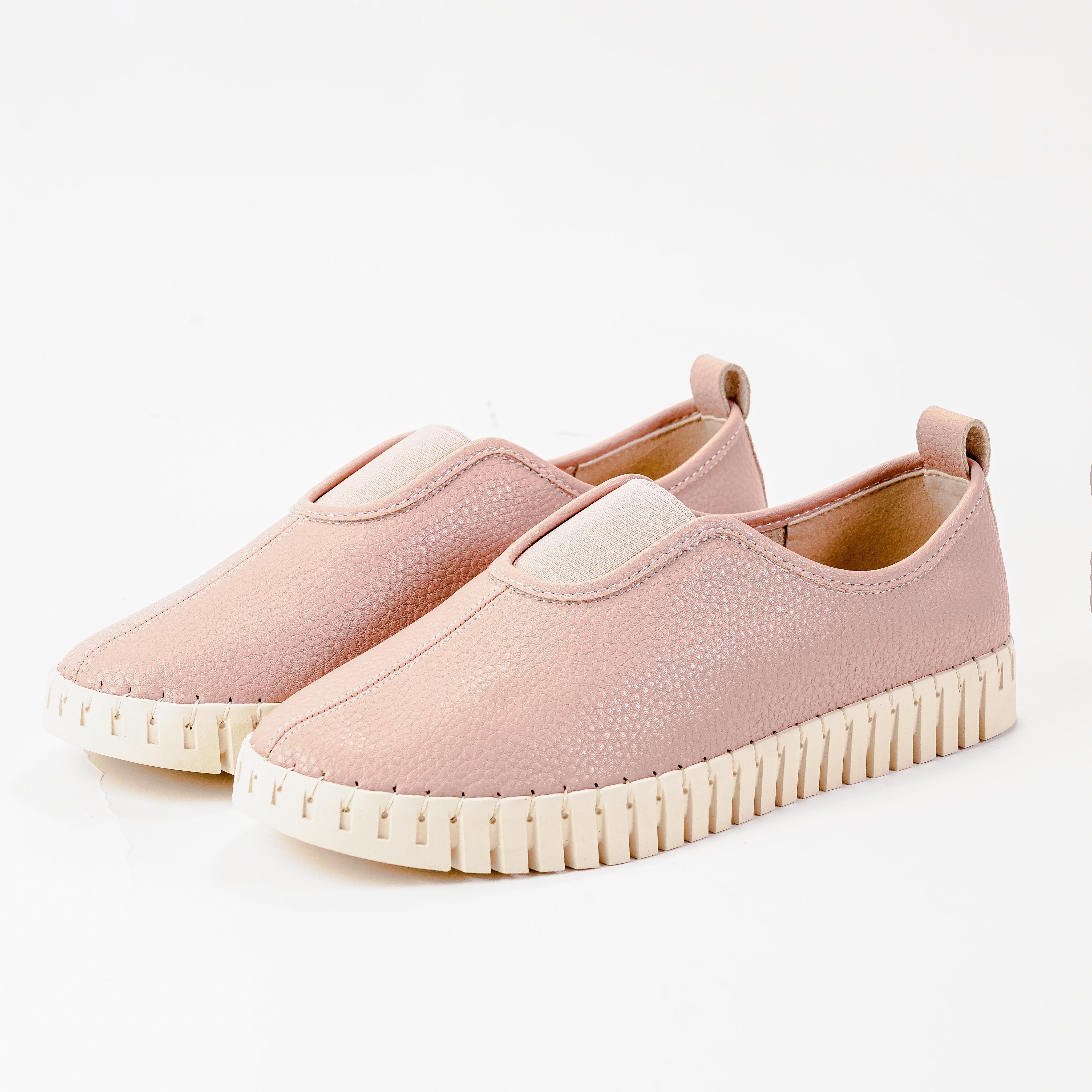 รองเท้า Slip-on ผู้หญิง Pierre Cardin หนังสังเคราะห์ลายเกรน น้ำหนักเบา พื้นกันลื่น ใส่สบาย สไตล์โมเดิร์น – Women Shoes 55VD183