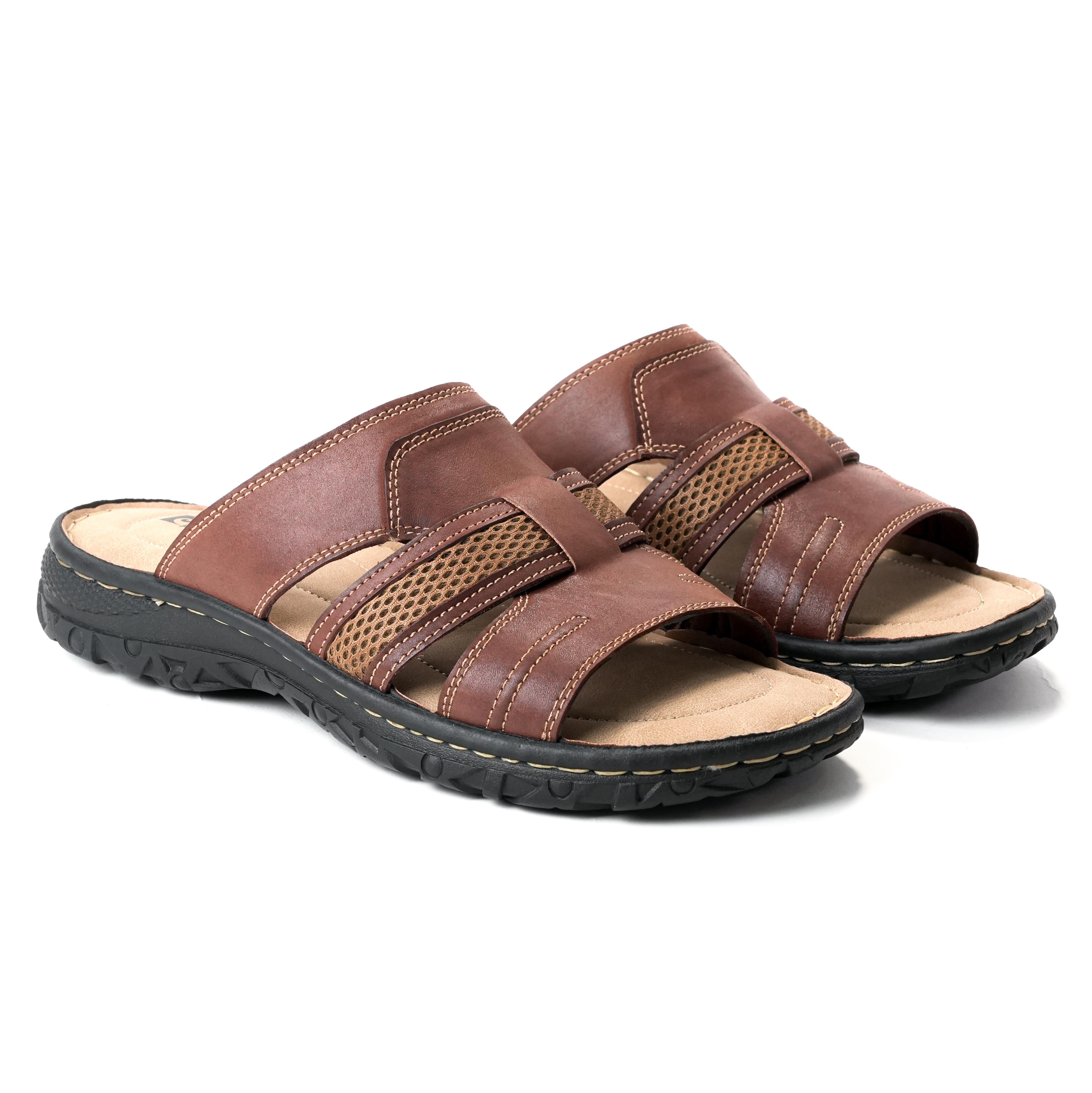 รองเท้า Sandal ผู้ชาย Pierre Cardin หนังแท้ ผสมตาข่าย ระบายอากาศดี ใส่สบาย ทนทาน – Men Shoes 75VS193