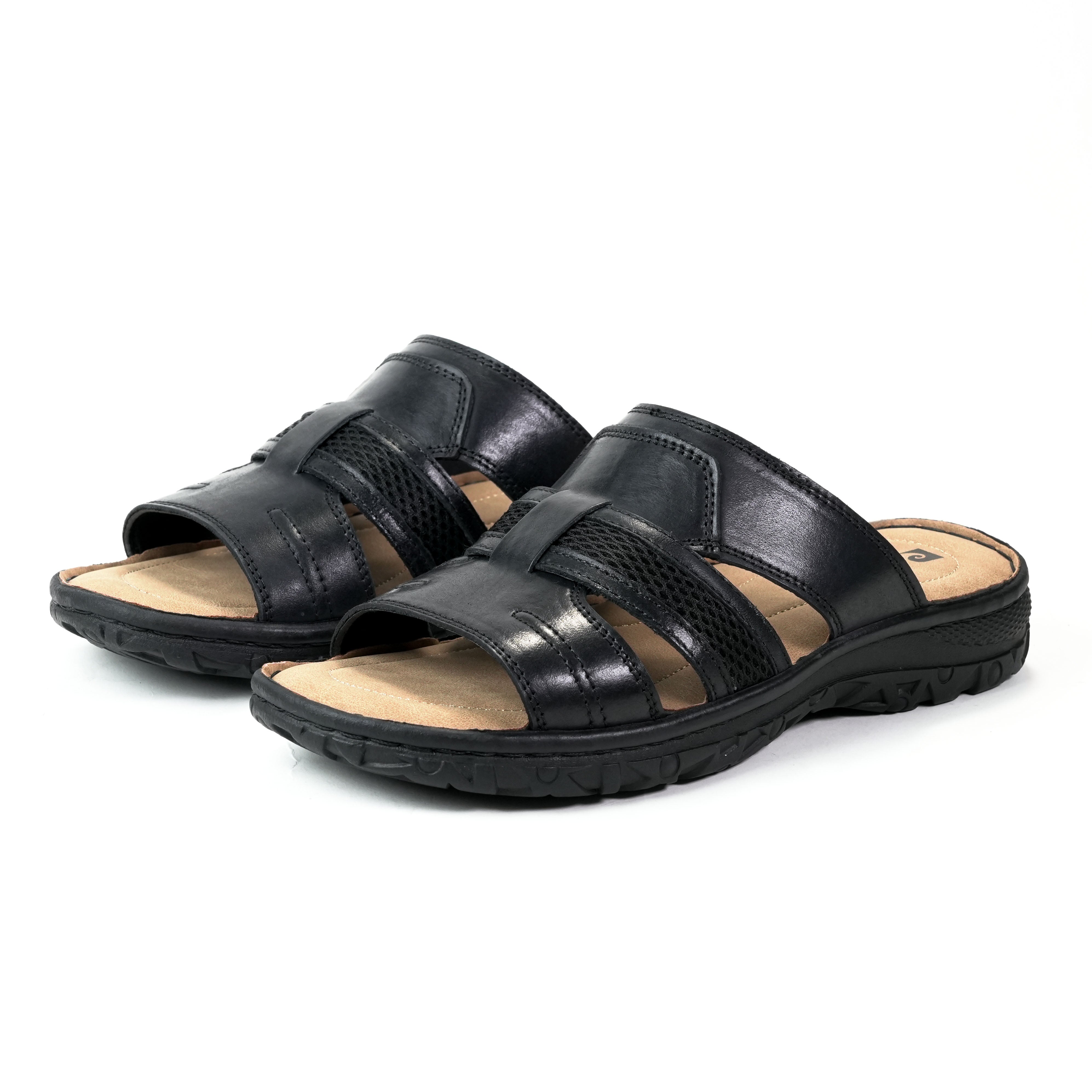 รองเท้า Sandal ผู้ชาย Pierre Cardin หนังแท้ ผสมตาข่าย ระบายอากาศดี ใส่สบาย ทนทาน – Men Shoes 75VS193