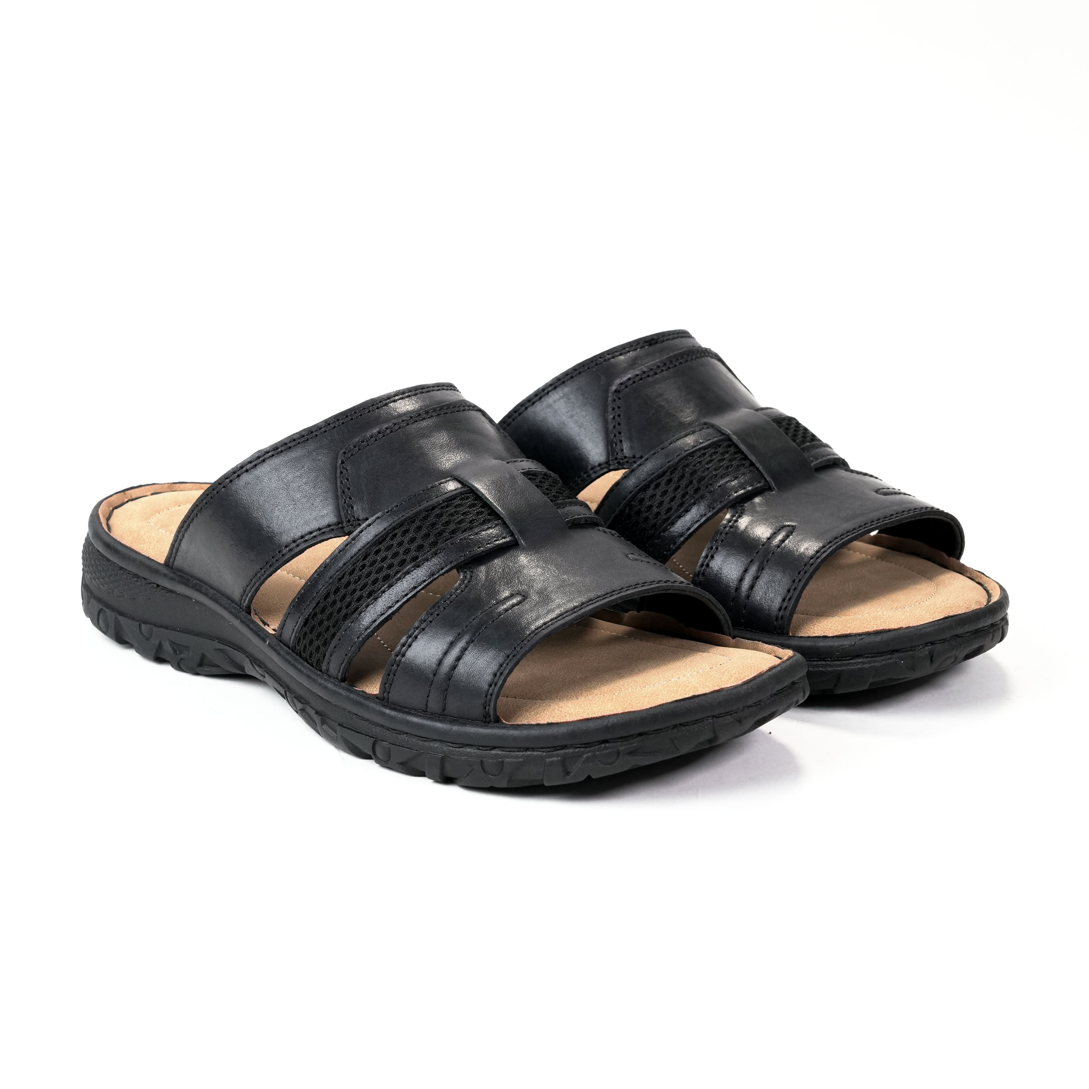 รองเท้า Sandal ผู้ชาย Pierre Cardin หนังแท้ ผสมตาข่าย ระบายอากาศดี ใส่สบาย ทนทาน – Men Shoes 75VS193