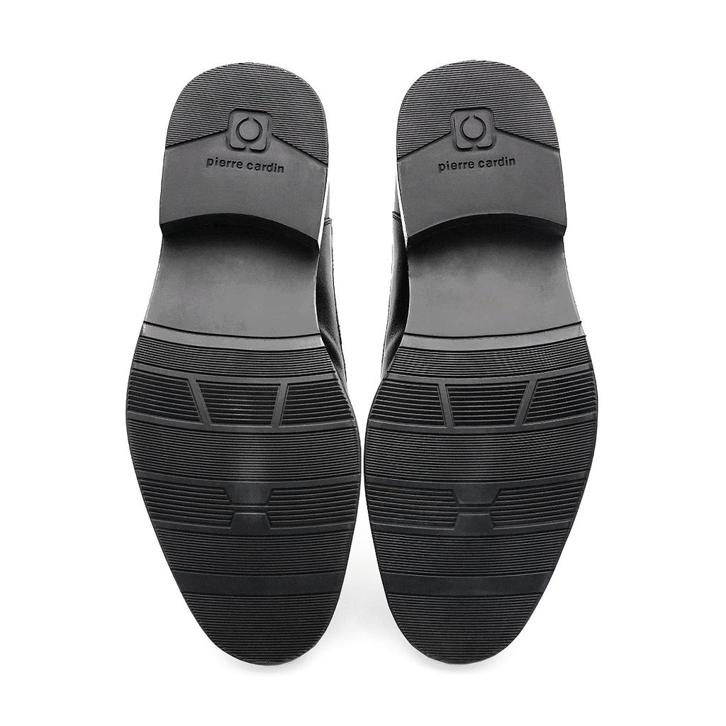 Pierre Cardin รองเท้าผู้ชาย รองเท้าทางการ นุ่มสบาย ผลิตจากหนังเเท้ สีดำ รุ่น 80TD124