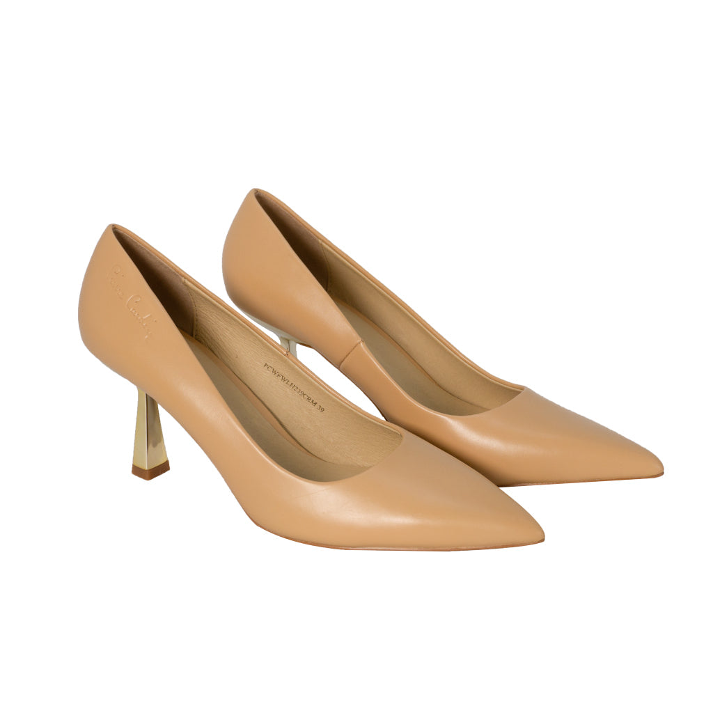 รองเท้าส้นสูงผู้หญิง Pierre Cardin หนังวัวแท้ ส้นสูง 6 ซม. พื้นกันลื่น - 239