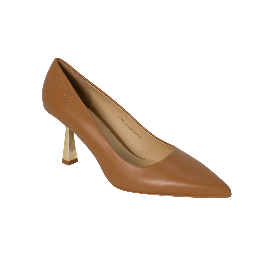 รองเท้าส้นสูงผู้หญิง Pierre Cardin หนังวัวแท้ ส้นสูง 6 ซม. พื้นกันลื่น - 239
