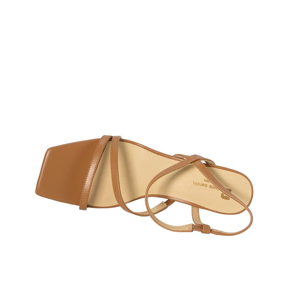 รองเท้าส้นสูงผู้หญิง 7 ซม. Pierre Cardin ประดับเชือกหนังแท้คุณภาพสูง พื้นโลหะหรูหรา - 242