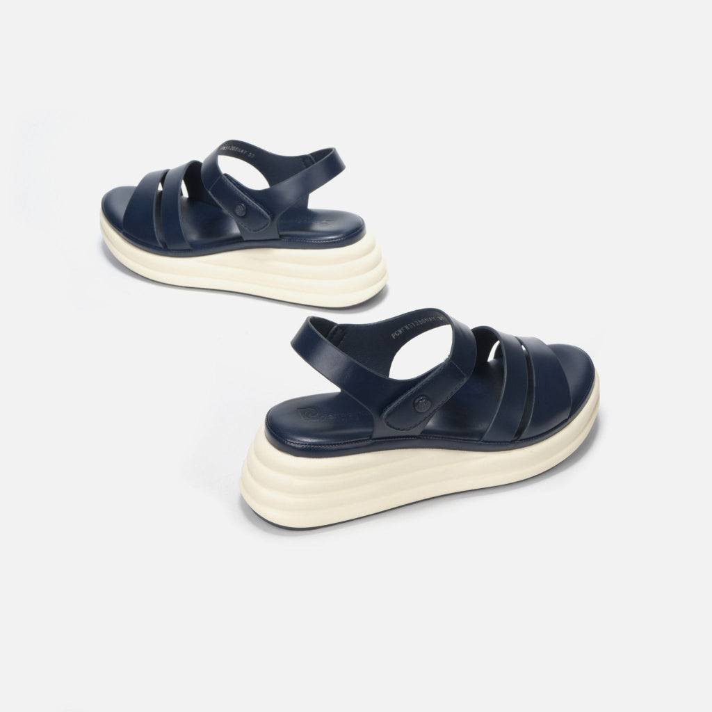 รองเท้าแซนดัลผู้หญิง Pierre Cardin หนังนุ่ม สายรัดหลังแฟชั่น ส้นสูง 5 ซม. เบาและสบาย รุ่น 256