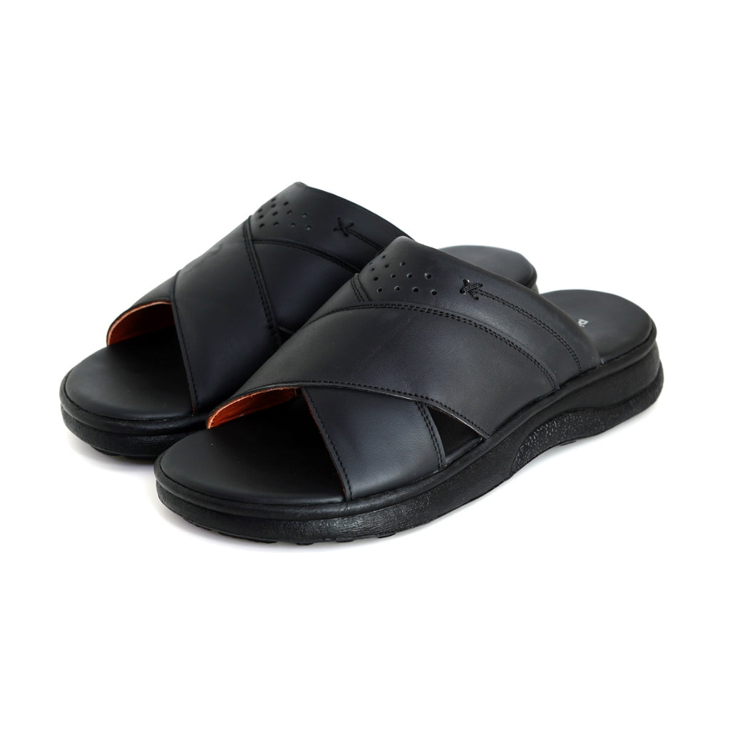 Pierre Cardin Leather Man Slides - 84JS178