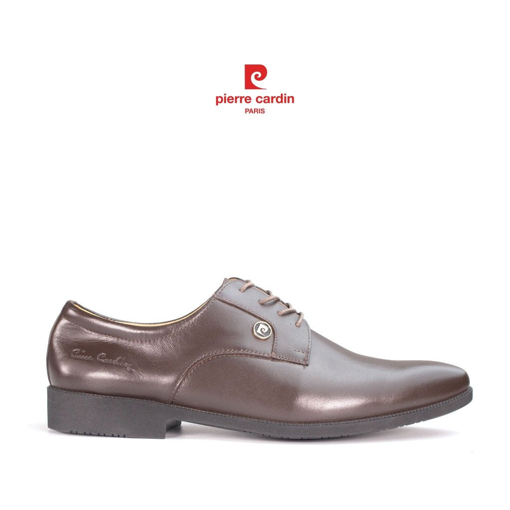 รองเท้าหนังผู้ชาย Pierre Cardin ฝรั่งเศส สไตล์ Derby หนังวัวแท้ พื้นยาง รุ่น 766