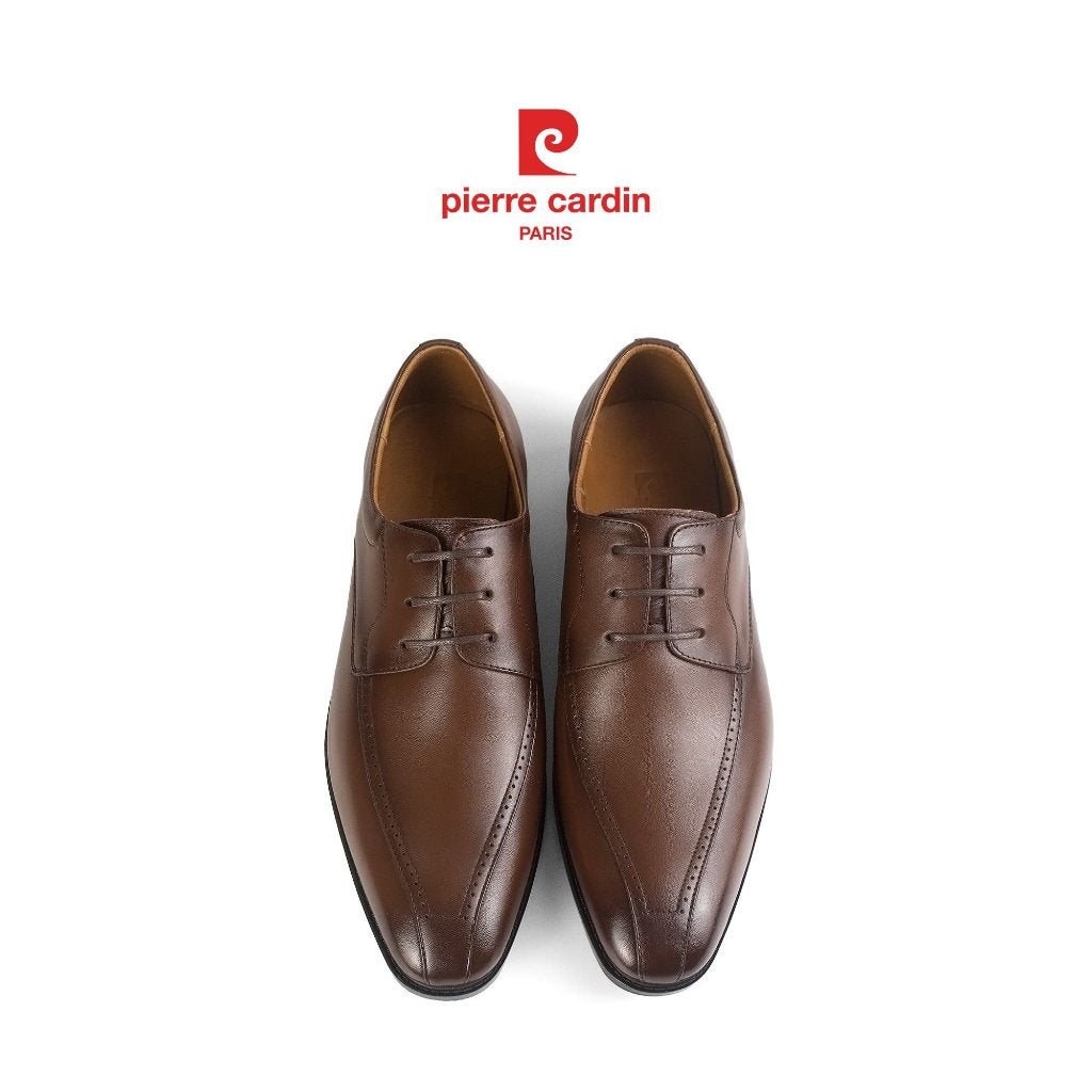 รองเท้าหนังผูกเชือกผู้ชาย Pierre Cardin หนังวัวแท้ พื้นยางพรีเมียม รุ่น 791