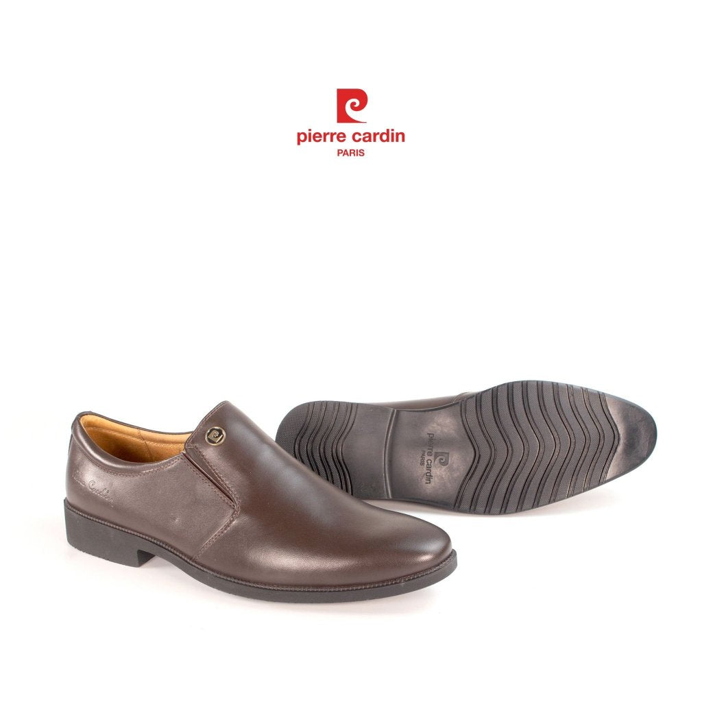 รองเท้าหนังผู้ชาย Pierre Cardin ฝรั่งเศส แบบ Loafer หนังวัวแท้ Nappa พื้นยางกันลื่น รุ่น 767