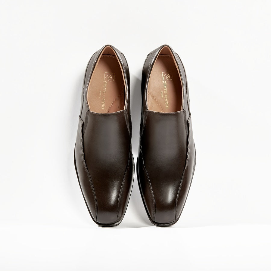 รองเท้าหนังสลิปออนผู้ชาย Pierre Cardin หนังวัวแท้พรีเมียม พื้นยางกันลื่น รุ่น 777