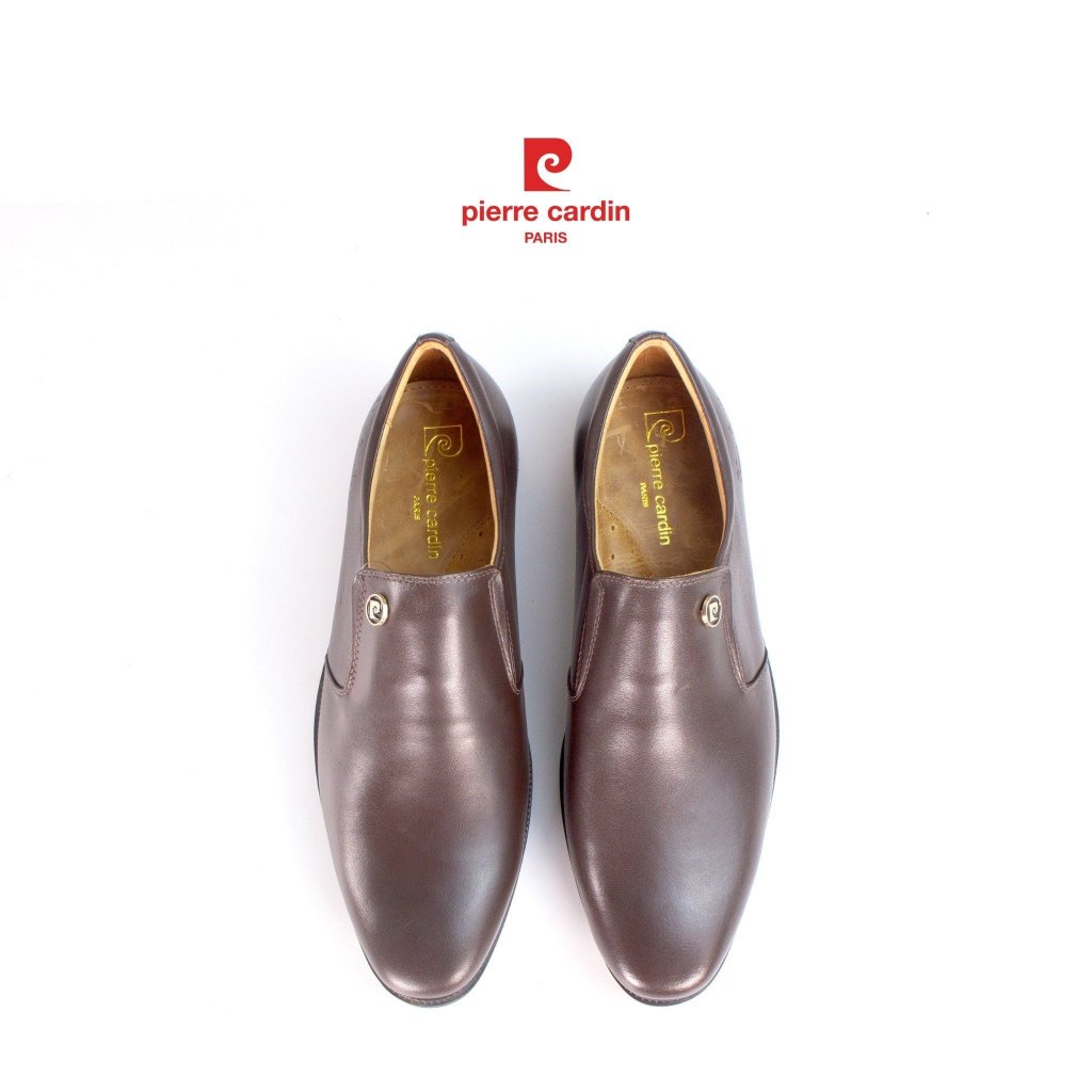 รองเท้าหนังผู้ชาย Pierre Cardin ฝรั่งเศส แบบ Loafer หนังวัวแท้ Nappa พื้นยางกันลื่น รุ่น 767