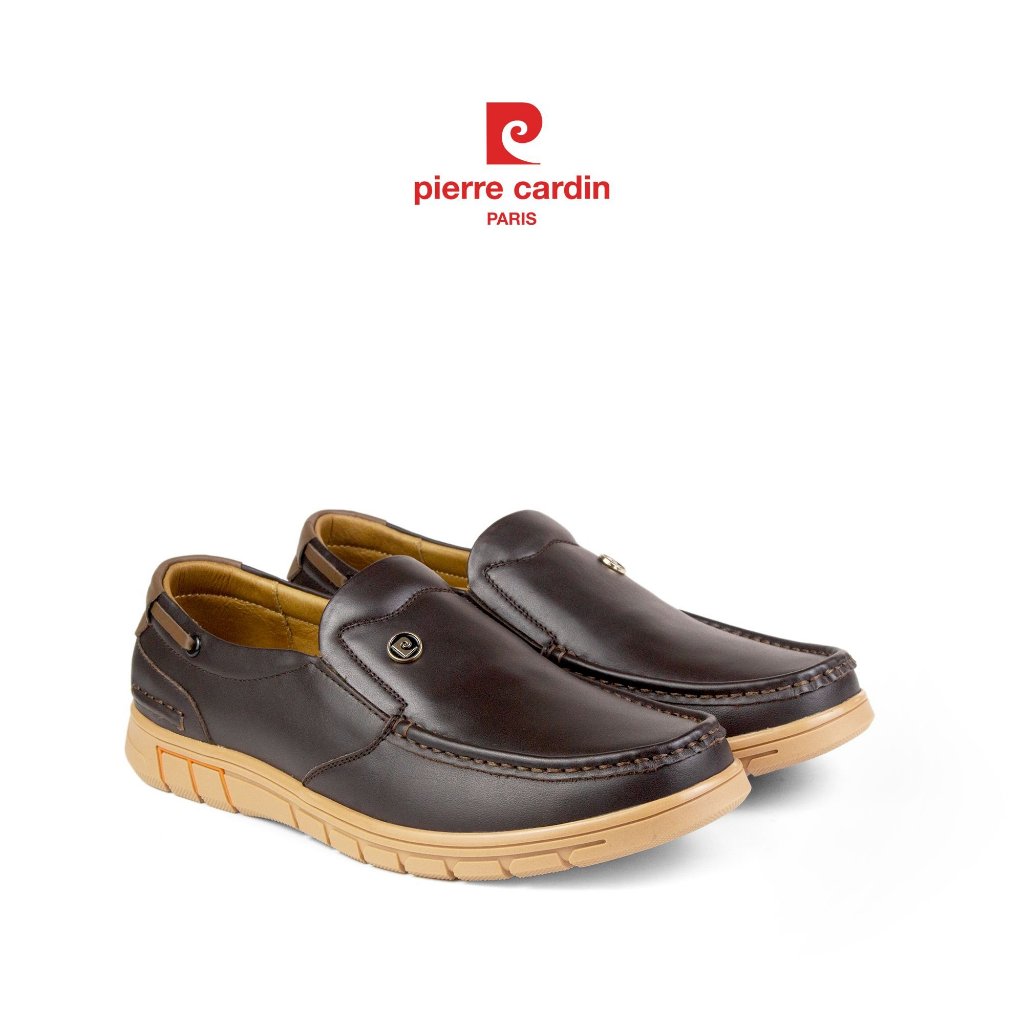 รองเท้าหนังสลิปออนผู้ชาย Pierre Cardin หนังวัวแท้ พื้นยางดีไซน์ทูโทนทันสมัย ดีไซน์แฟชั่น สปอร์ต รุ่น 773