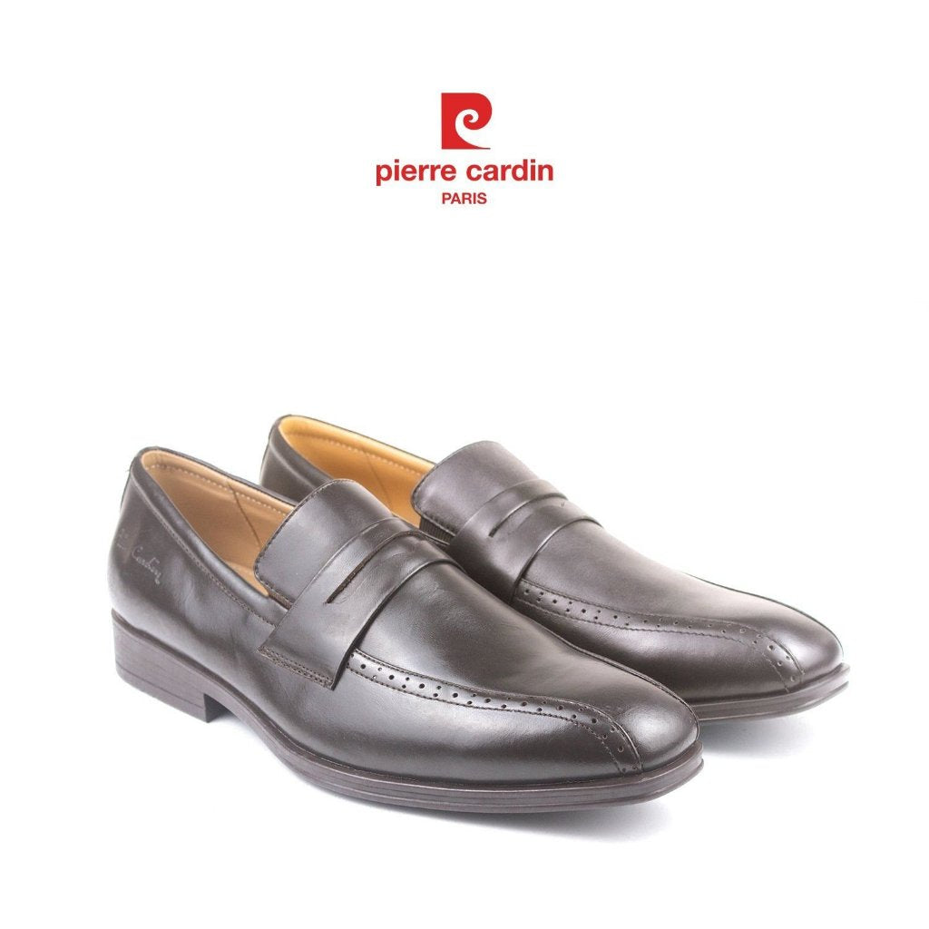 รองเท้าหนัง Loafer ผู้ชาย Pierre Cardin ฝรั่งเศส หนังวัวแท้ ดีไซน์หรูหรา ระบายอากาศได้ดี รุ่น 772