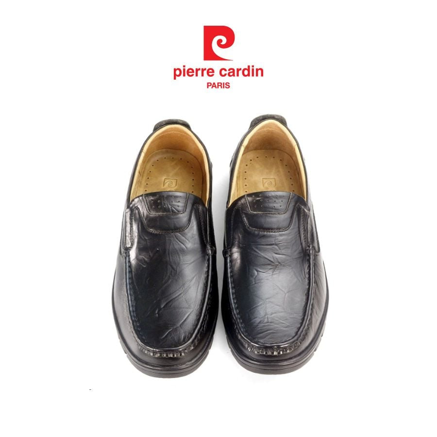 รองเท้าสลิปออนผู้ชาย Pierre Cardin หนังวัวแท้พรีเมียม ดีไซน์ทันสมัย สวมใส่สบาย มีหลายสีให้เลือก รุ่น 714