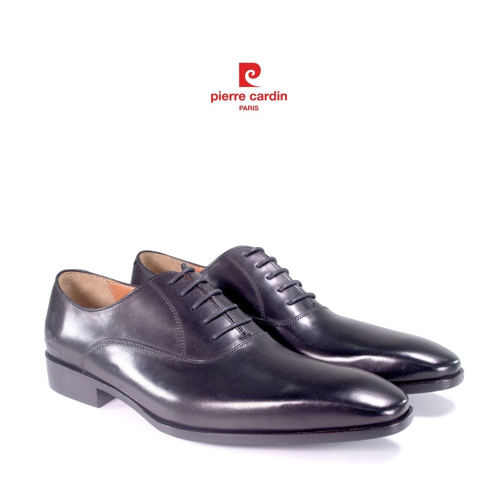 รองเท้าหนังผู้ชาย Pierre Cardin สไตล์ออกซ์ฟอร์ด หนังวัวแท้ พื้นหนังเย็บมือพรีเมียม ดีไซน์หรูหรา รุ่น 360