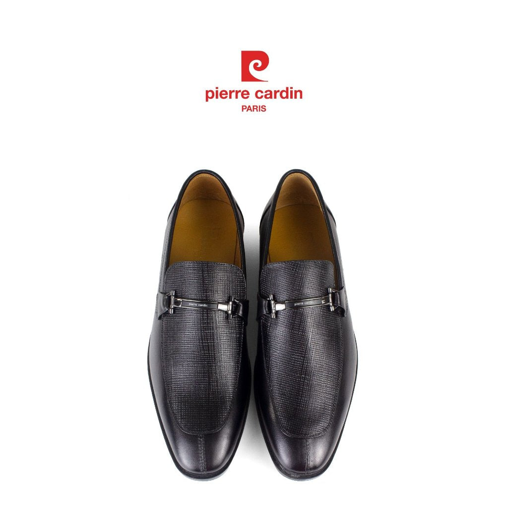 รองเท้าหนัง Loafer ผู้ชาย Pierre Cardin หนังวัวพรีเมียม ตกแต่งซิปพร้อมอุปกรณ์โลโก้ รุ่น 783