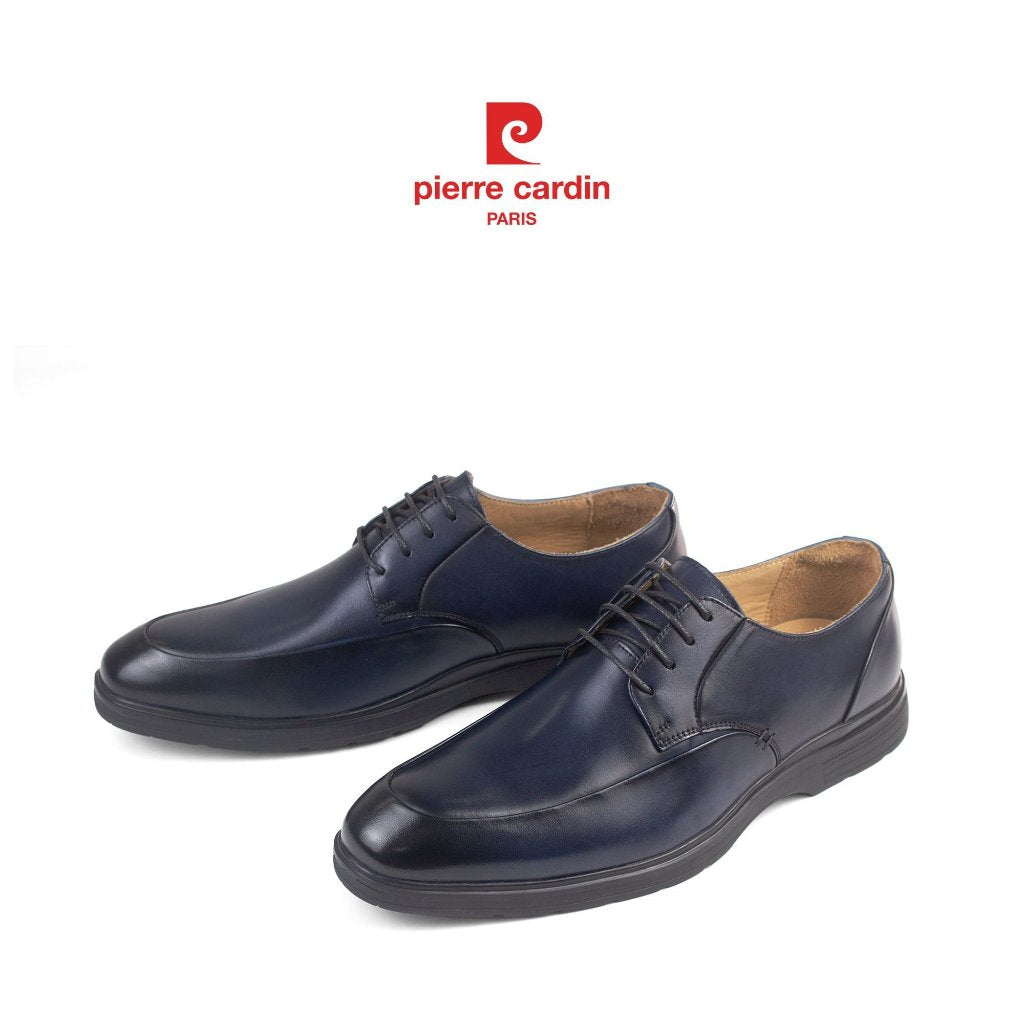 รองเท้าหนังผูกเชือกผู้ชาย Pierre Cardin หนังวัวแท้ พื้นยางกันลื่น สูง 3 ซม. รุ่น 788