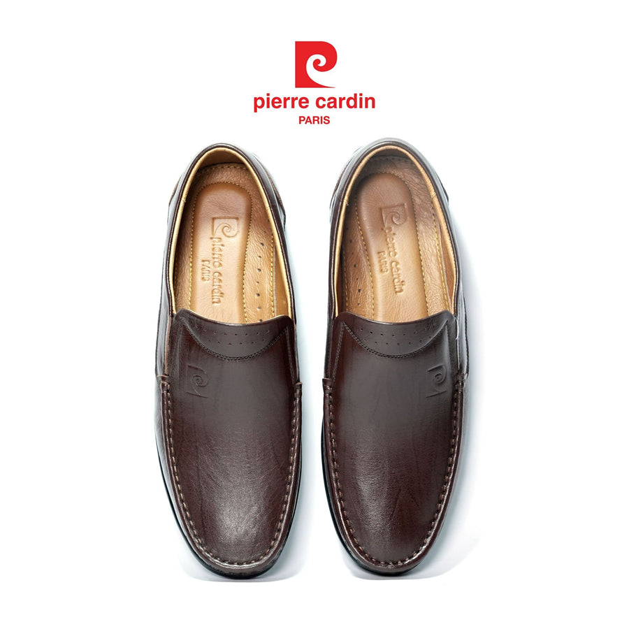 รองเท้าลองเท้าผู้ชาย Pierre Cardin หนังวัวแท้ พื้นยางขึ้นรูป พร้อมพื้นรองเท้าหนังวัวนุ่ม 798