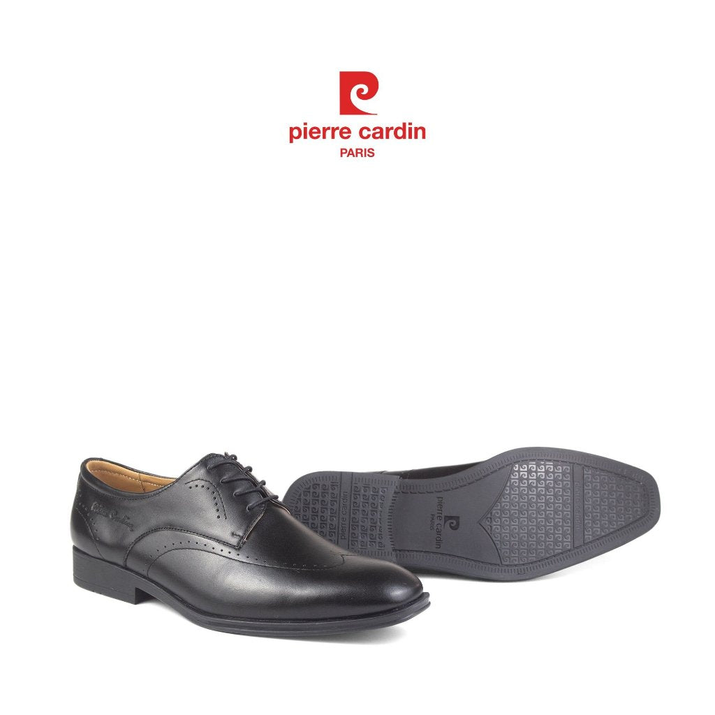 รองเท้าหนังผู้ชาย Pierre Cardin ฝรั่งเศส ทรง Derby หนังวัวนัปป้า พื้นยางหล่อกันลื่น รุ่น 770
