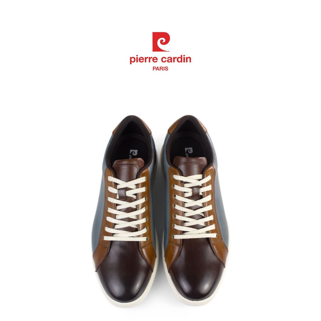 รองเท้าแฟชั่น Pierre Cardin ฝรั่งเศส หนังวัวพรีเมียม ดีไซน์ผสมสีโดดเด่น พื้นยาง รุ่น 790