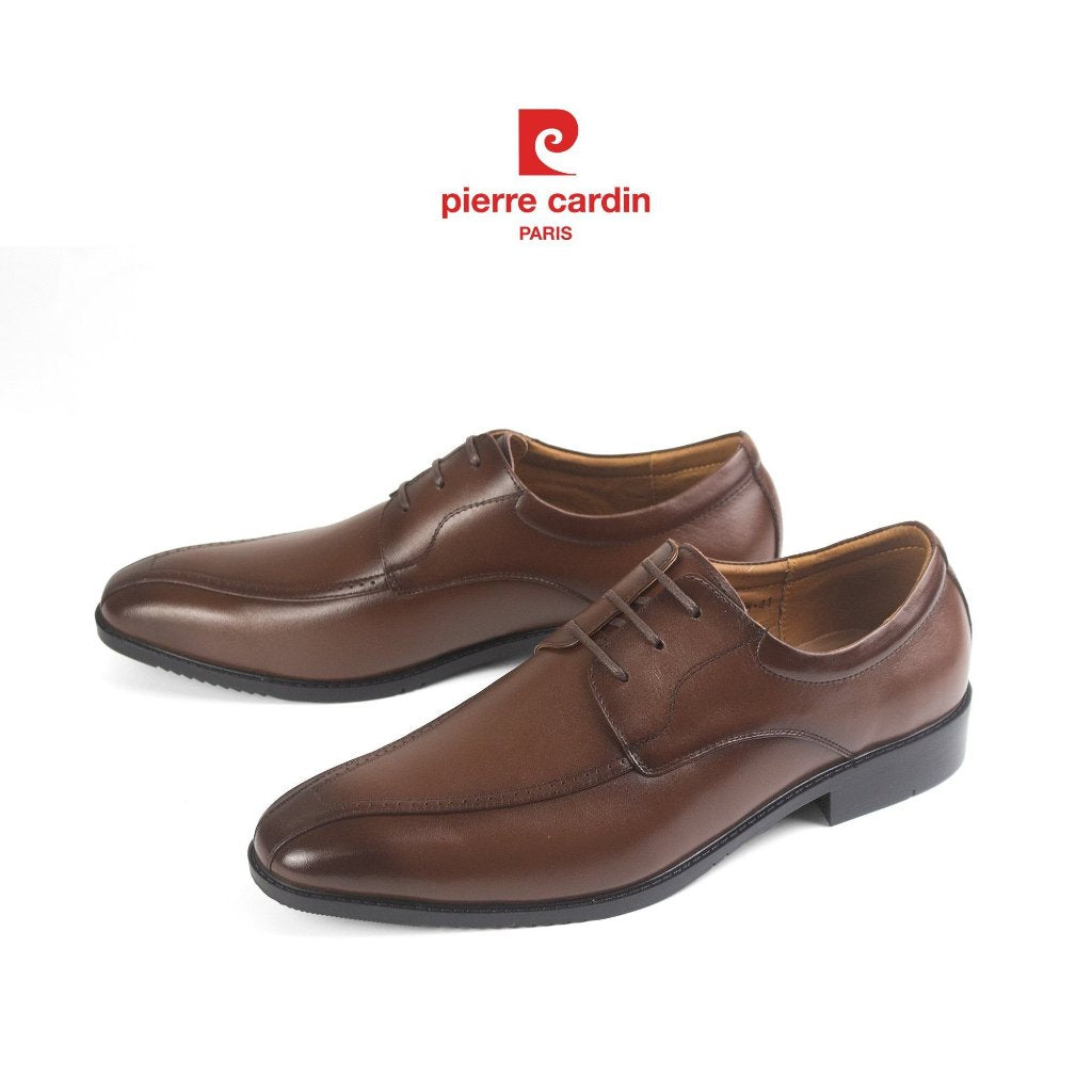 รองเท้าหนังผูกเชือกผู้ชาย Pierre Cardin หนังวัวแท้ พื้นยางพรีเมียม รุ่น 791
