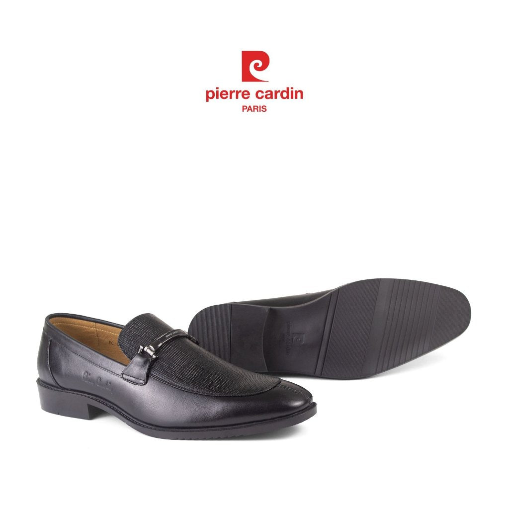 รองเท้าหนัง Loafer ผู้ชาย Pierre Cardin หนังวัวพรีเมียม ตกแต่งซิปพร้อมอุปกรณ์โลโก้ รุ่น 783