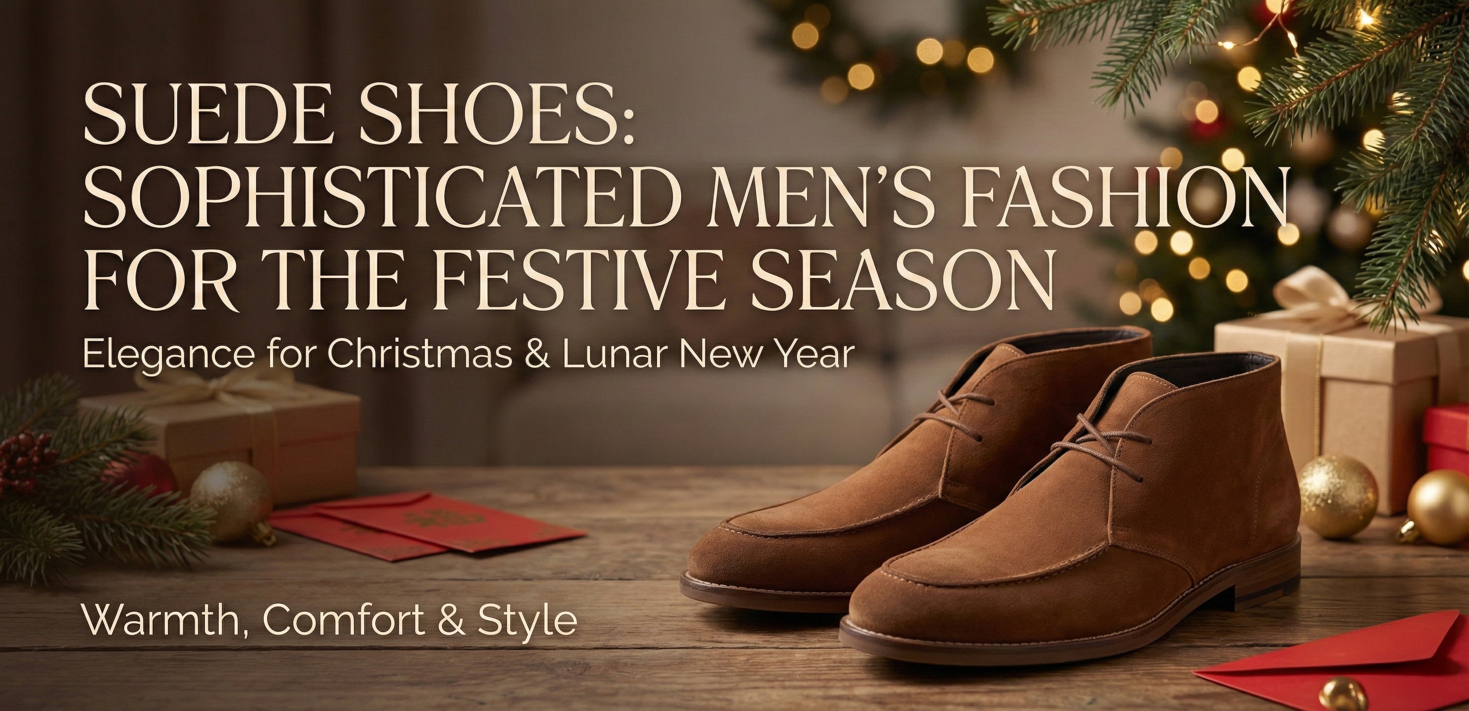 รองเท้าหนังกลับ (Suede Shoes) – แอ็กเซสซอรีแฟชั่นสุดประณีต ที่ช่วยให้สุภาพบุรุษโดดเด่นในฤดูกาลแห่งการเฉลิมฉลอง