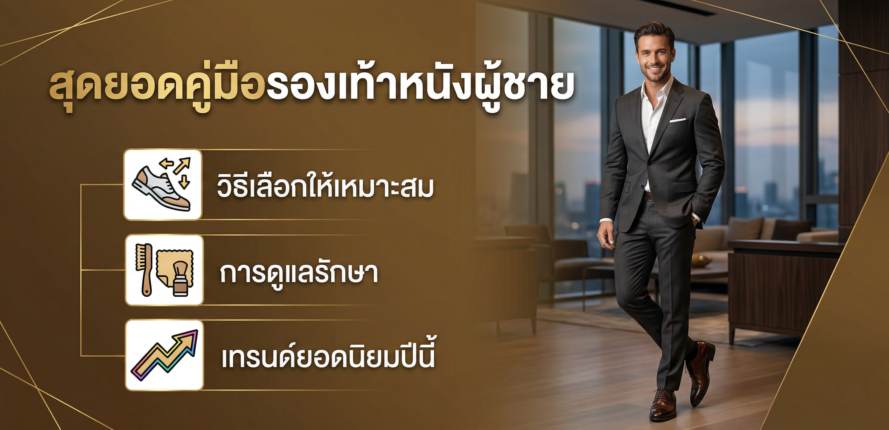 รองเท้าหนังผู้ชาย – สุดยอดสไตล์แฟชั่นสำหรับผู้ชาย