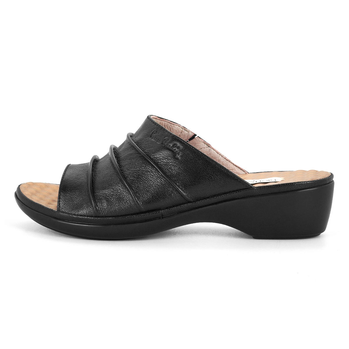 Pierre Cardin รองเท้าผู้หญิง รองเท้าแตะ รองเท้าแตะส้นแบน นุ่มสบาย ผลิตจากหนังแท้ สีแดงเบอรี่  รุ่น20SS230