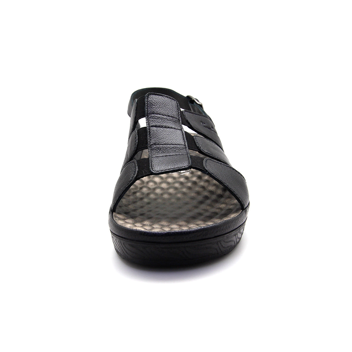 Pierre Cardin รองเท้าผู้หญิง รองเท้าแตะแบบลำลองหญิง รองเท้าส้นแบนแบบรัดส้น นุ่มสบาย ผลิตจากหนังแท้ สีบรอนซ์ทอง ไซส์ 21SS242