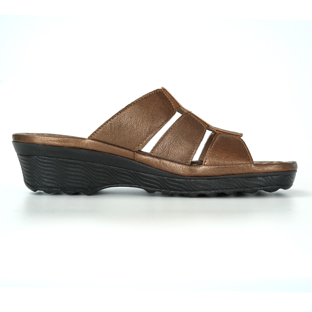 Pierre Cardin รองเท้าแตะหนังแท้ ทรงสวม สีแดงเบอร์รี่ ไซส์ 36–42 รุ่น 21SS245