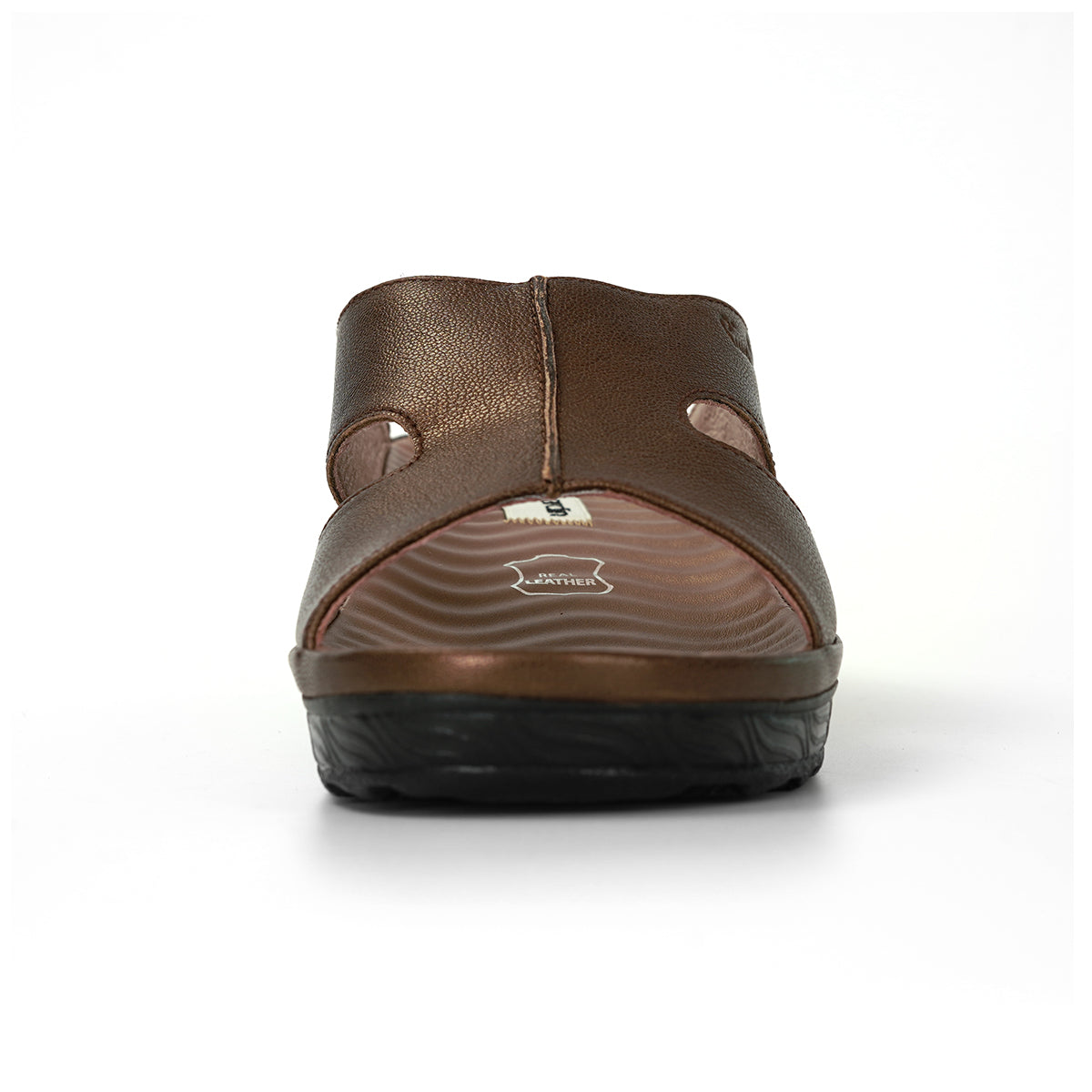 Pierre Cardin รองเท้าแตะผู้หญิง หนังแท้ นุ่มสบาย ทรงสวม/มีหู สี น้ำตาลอ่อน รุ่น 21SS244