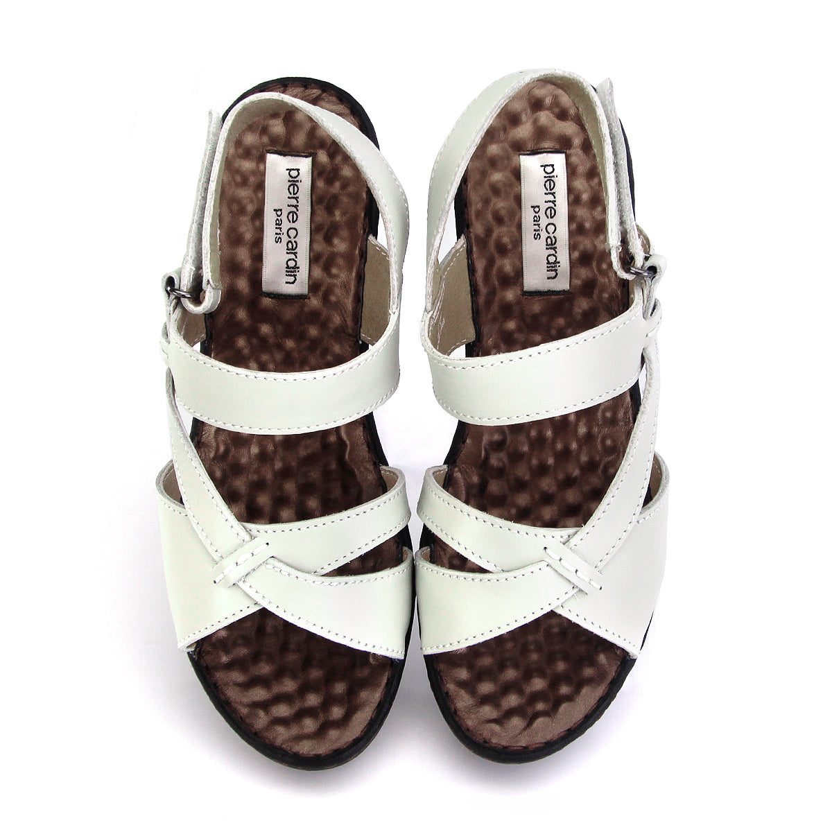 Pierre Cardin รองเท้าผู้หญิง รองเท้าแตะ อื่นๆ นุ่มสบาย ผลิตจากหนังแท้ สีขาว รุ่น 22SS669