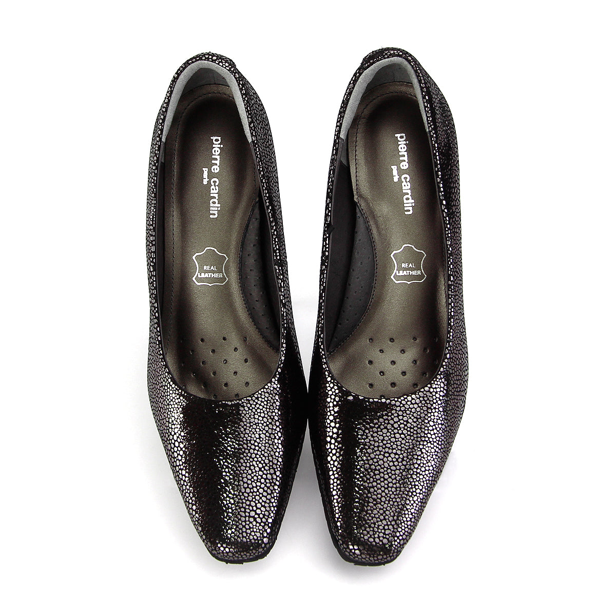 Pierre Cardin รองเท้าผู้หญิง รองเท้าส้นสูง รองเท้าส้นสูงทรง Pump นุ่มสบาย ผลิตจากหนังแท้ สีบรอนซ์ทอง ไซส์ 23WD314